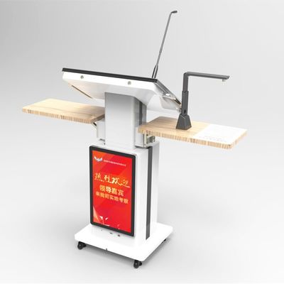 Conference Capacitive Touch Screen IPS Smart Digital Podium Auto Lift