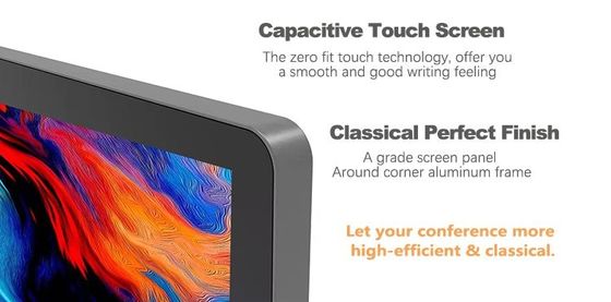 Conference Capacitive Touch Screen Panel Smart 65 Inch Flat Panel Android 9.0 Os