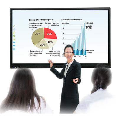 School Office Interactive Smart Board , 13MP Camera 4K LCD Touch Screen Whiteboard