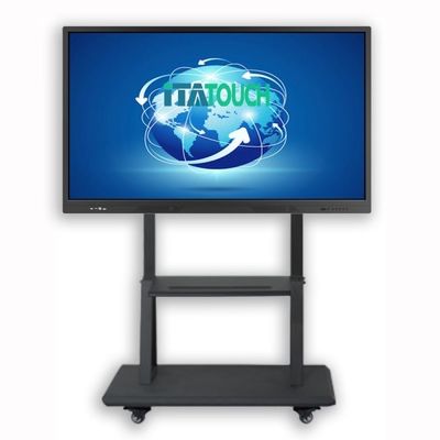 Movable Mobile TV Monitor Stand 2.5mm Steel Whiteboard Monitor Stand Bracket