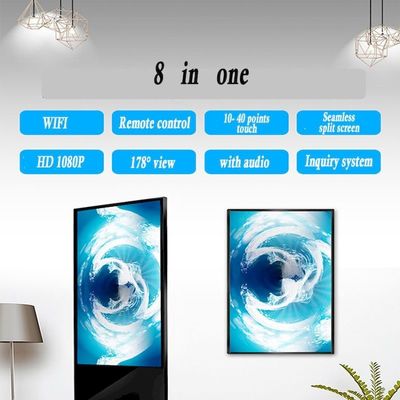 ODM Wall Mounted Touch Screen Monitor LCD Advertising Display VGA FCC
