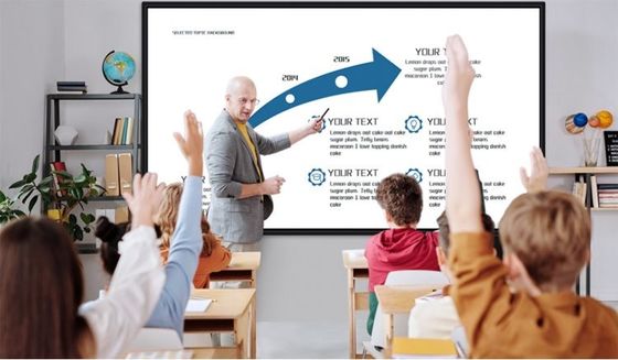 86-Inch 4K UHD Interactive Flat Panel for Education Multi Touch Screen Android 12 OS