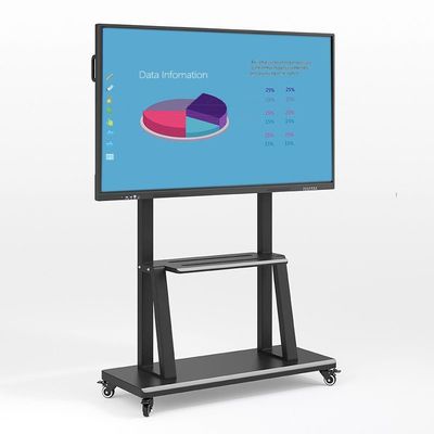 Painel plano interativo 4K Ultra HD infravermelho de 20 pontos multitoque de 75 pol. com conexões USB e HDMI